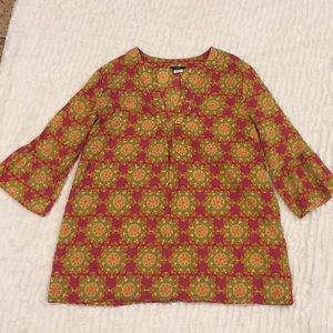 J. Crew Medallion Print Top/ Cover Up